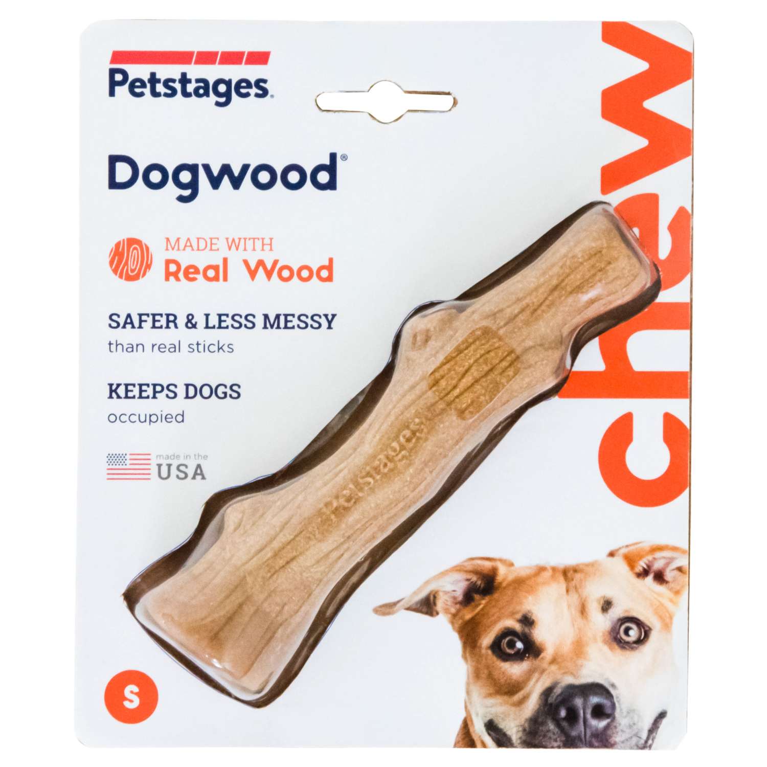 Игрушка Petstages Dogwood палочка деревянная, для собак, малая, 16 см