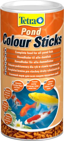 Tetra Pond Color Sticks корм для прудовых рыб палочки для окраски 1 л