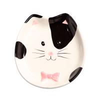 Миска Mr.Kranch керамическая для кошек "Мордочка кошки черно-белая" 130 мл