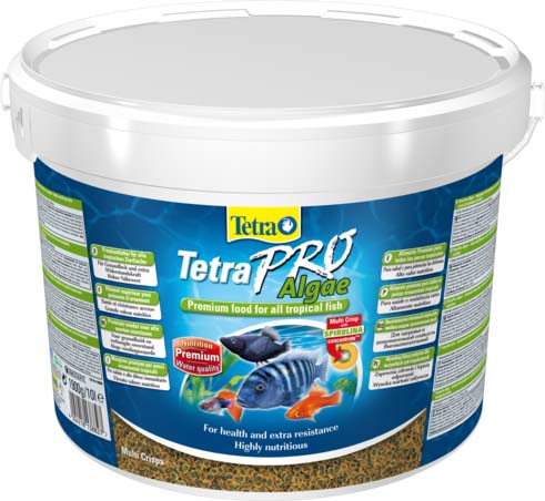 TetraPro Algae Crisps раст.корм для всех видов рыб в чипсах 10 л (ведро)