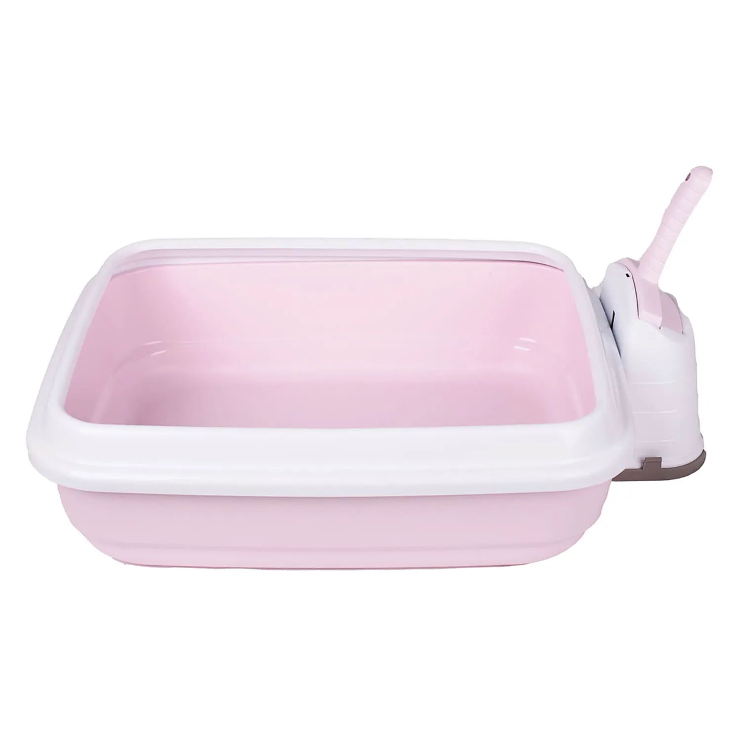 IMAC туалет-лоток для кошек DUO с совочком на подставке 59х40х28h см, нежно-розовый