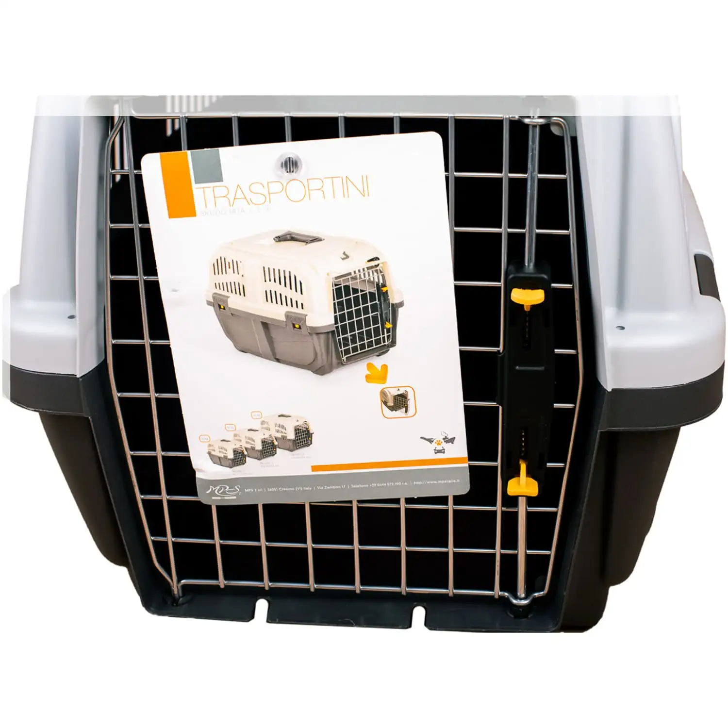 MPS переноска для собак и кошек SKUDO 1 48х31,5х31h см с металлической дверцей с замком серая