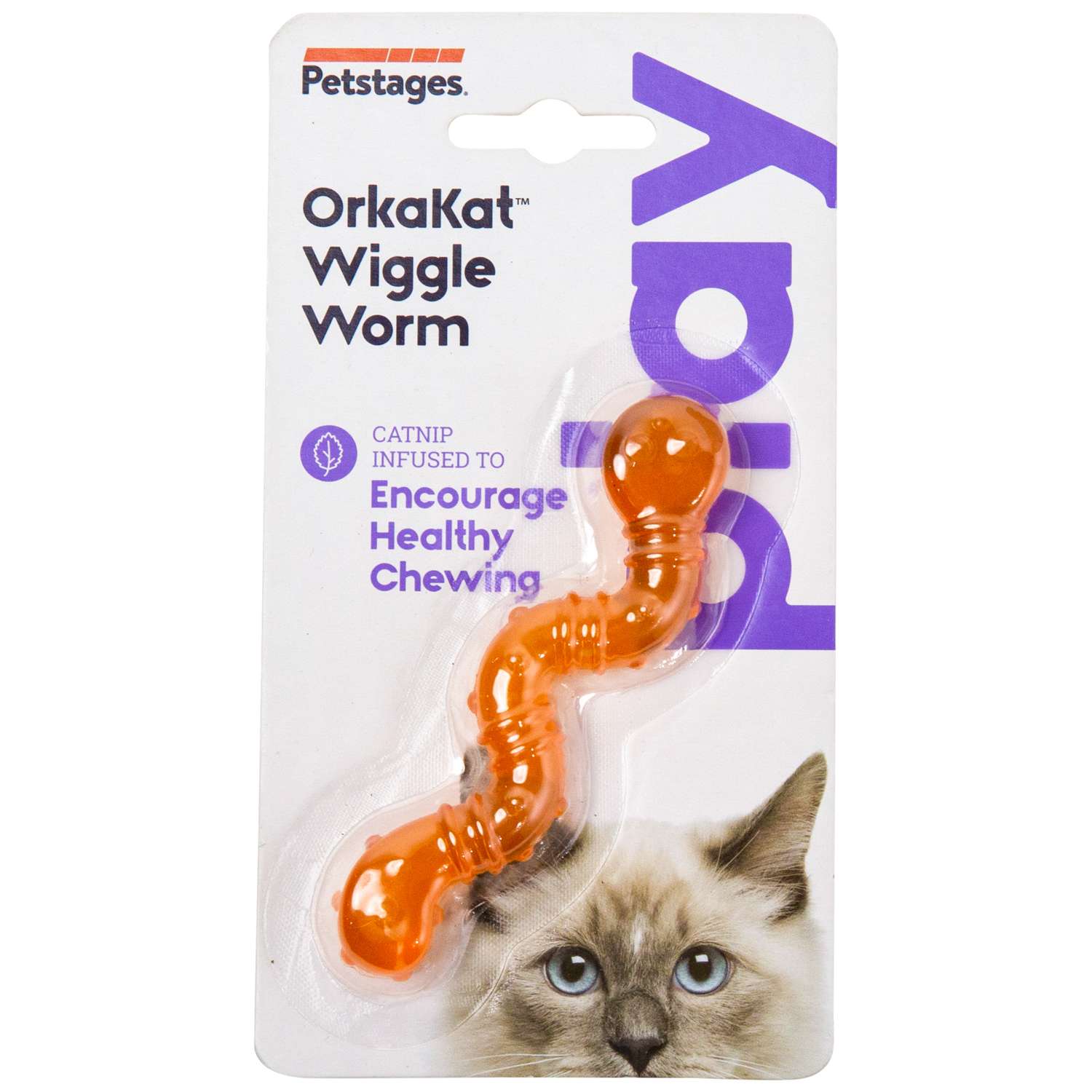 Игрушка Petstages Energize ОPKA червяк, для кошек, 11 см