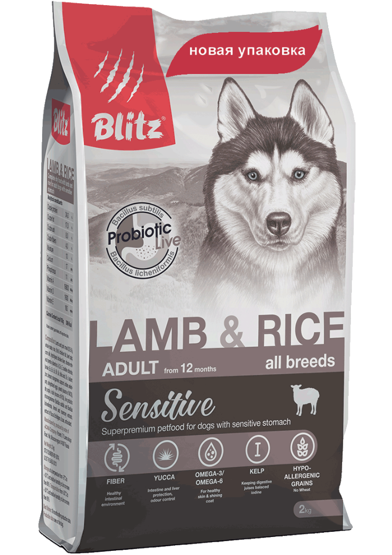 Blitz Adult Lamb Rice корм для собак с ягненком и рисом