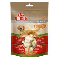 8in1 DELIGHTS S косточки с куриным мясом для мелких и средних собак 11 см 6 шт (пакет)
