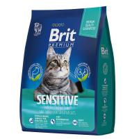 Сухой корм Brit Premium Cat Sensitive с индейкой и ягненком для взрослых кошек с чувствительным пищеварением