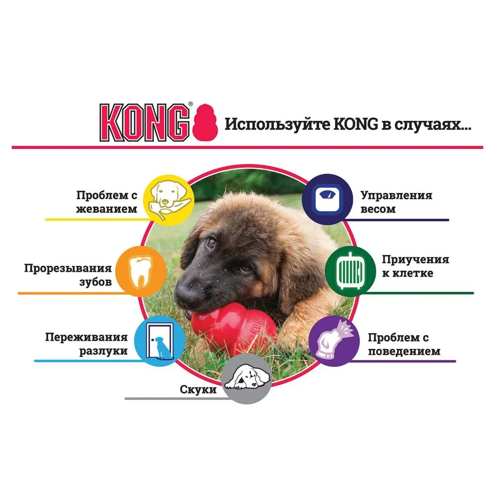 KONG Classic S игрушка для собак малая 7 х 4 см