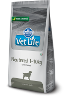 Корм Farmina VetLife Neutered 1-10kg для стерилизованных собак весом до 10 кг