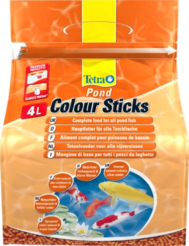 Tetra Pond Color Sticks корм для прудовых рыб палочки для окраски 4 л