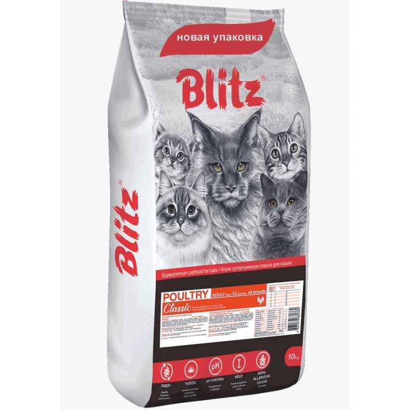 Blitz Adult Cat Poultry корм для кошек с домашней птицей