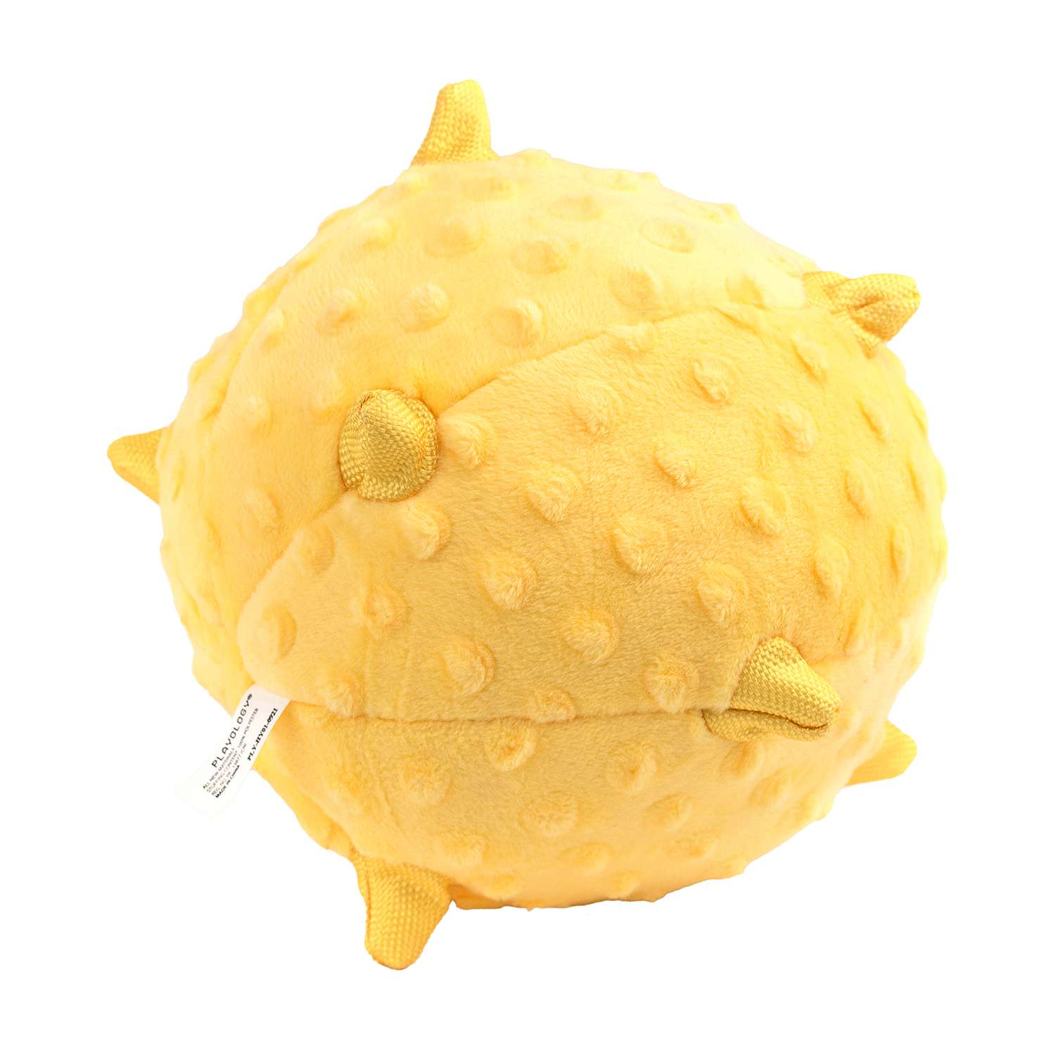 Сенсорный плюшевый мяч Playology PUPPY SENSORY BALL 15 см для щенков средних и крупных пород 8-16 недель с ароматом курицы, цвет желтый