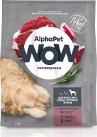Сухой корм AlphaPet WOW Superpremium для собак крупных пород с говядиной и сердцем