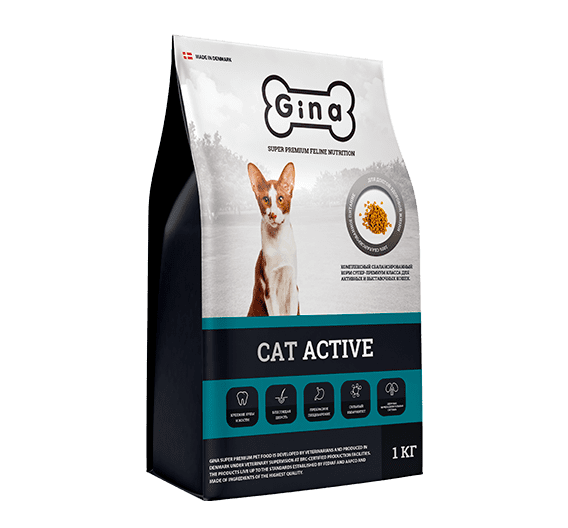 Корм для кошек Джина Кэт Актив (Gina Cat Active)