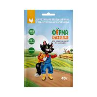 Лакомство Ферма кота Фёдора хрустящие подушечки для кошек и котят с паштетом из курицы 40 г