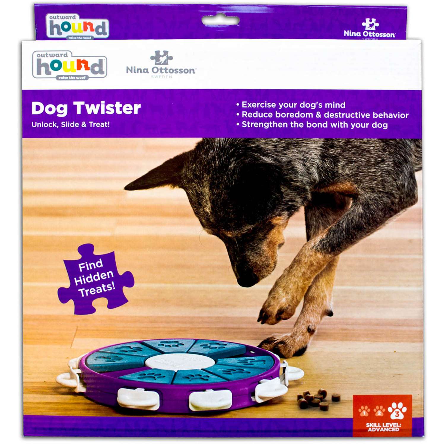 Игра-головоломка Nina Ottosson Twister для собак, 3 уровень сложности (продвинутый)