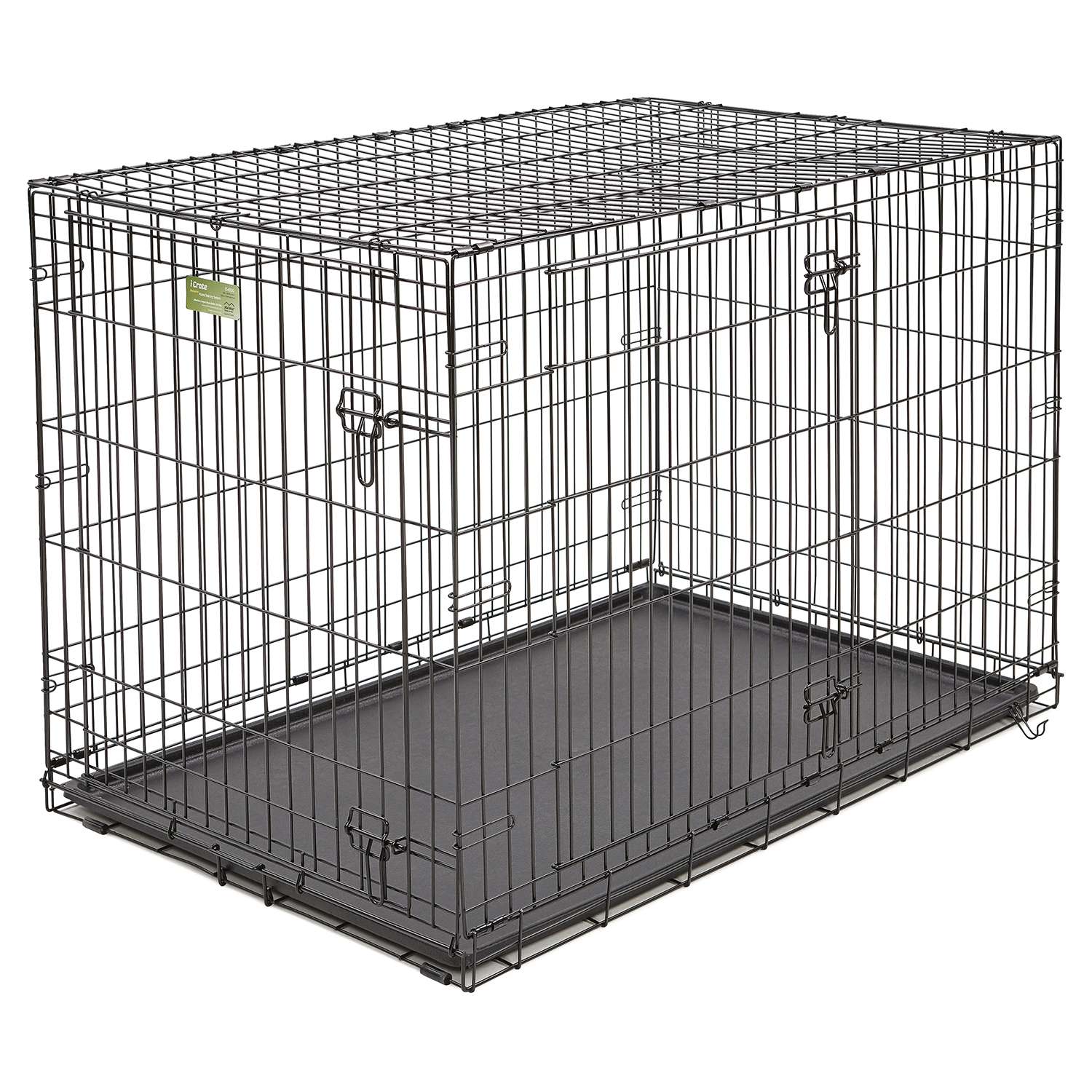 Купить Клетка MidWest iCrate для собак 122х76х84h см, 2 двери, черная в  Краснодаре