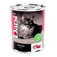 Консервированный корм для кошек Darsi Телятина паштет 340 гр