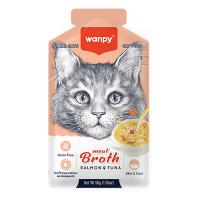 Пауч Wanpy Cat для кошек "Бульон" с лососем и тунцом 50 г