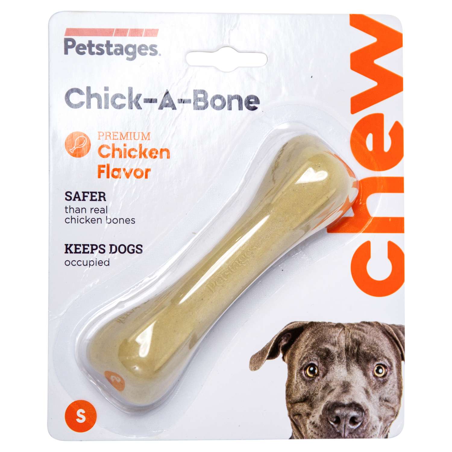 Игрушка Petstages Chick-A-Bone косточка с ароматом курицы, для собак, малая, 11 см