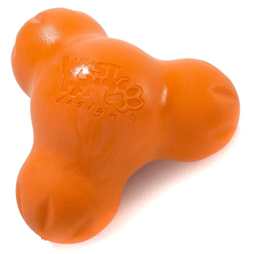 Zogoflex игрушка для собак Tux S 10 см под лакомства оранжевый