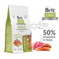 Сухой корм BRIT CARE Indoor Stool Odour Reduction для взрослых кошек, с индейкой и лососем