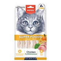 Лакомство Wanpy Cat для кошек «нежное пюре» из курицы с тыквой и кейлом 70 г