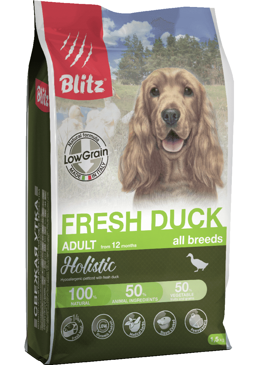Blitz Fresh Duck корм для собак с уткой