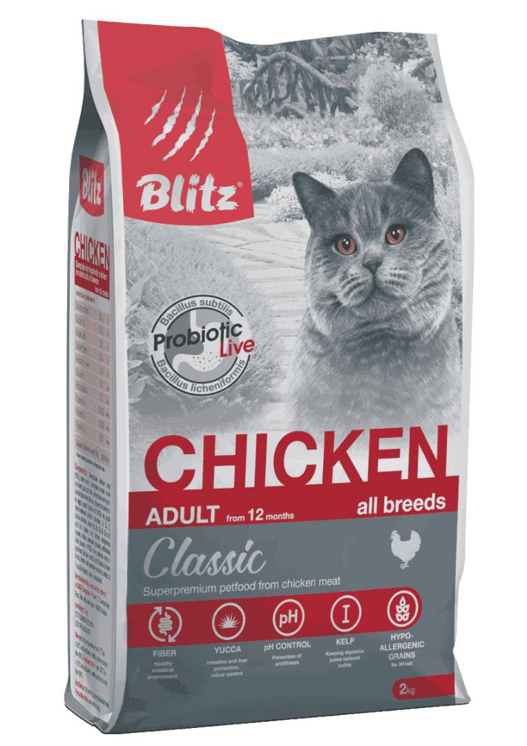 Blitz For Adult Cats Chicken корм для кошек с курицей