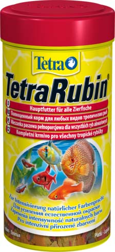 TetraRubin корм в хлопьях для улучшения окраса всех видов рыб 250 мл