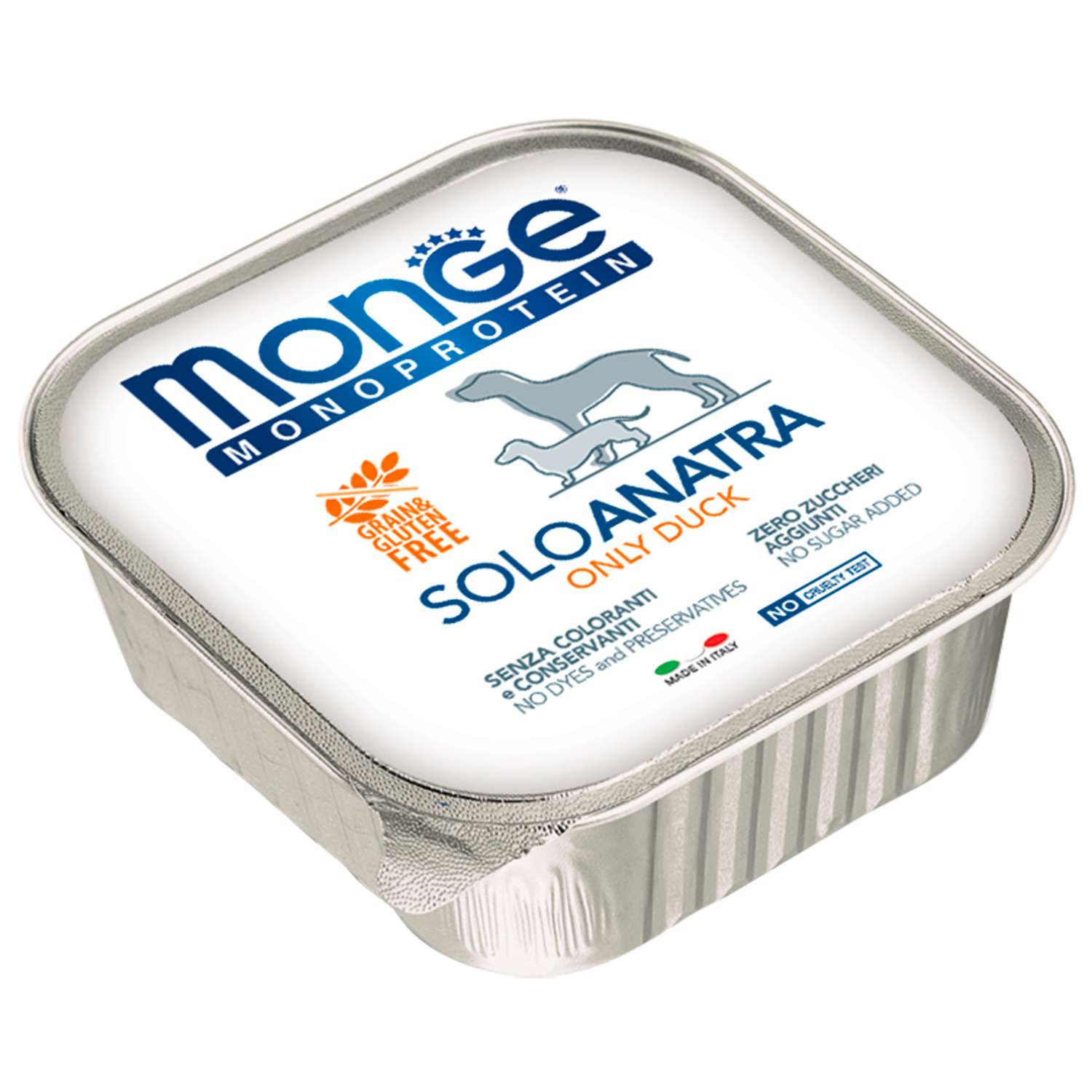 Влажный корм Monge Dog Monoprotein для собак, паштет из утки, консервы 150 г