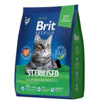 Сухой корм Brit Premium Cat Sterilized Chicken с курицей для взрослых стерилизованных кошек