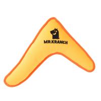 Игрушка Mr.Kranch для собак мелких и средних пород Бумеранг с пищалкой 22х19х45см желтый