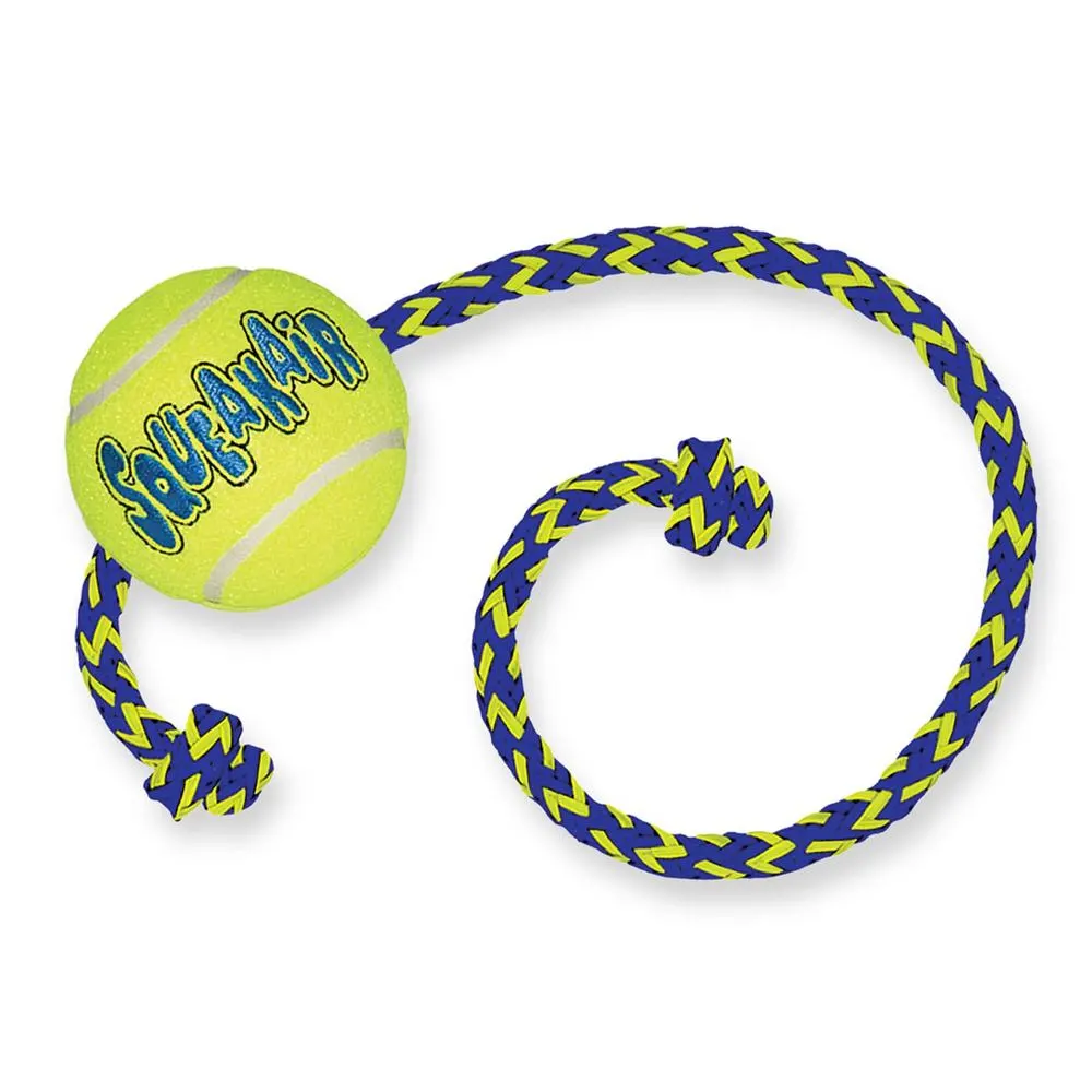 KONG игрушка для собак Air Теннисный мяч с канатом средний