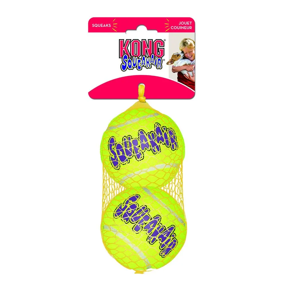 KONG игрушка для собак Air Теннисный мяч большой (в упаковке 2 шт.), 8 см