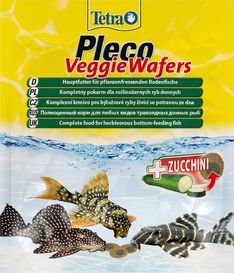 TetraPleco Veggie Wafers корм-пластинки с добавлением цуккини для донных рыб15 г