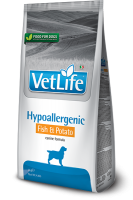 Корм Farmina VetLife Hypoallergenic Fish Potato для собак страдающих пищевой аллергией или пищевой непереносимостью
