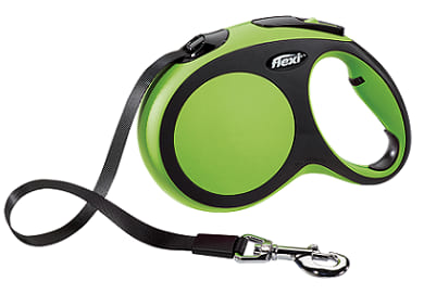 Flexi рулетка New Comfort L (до 60 кг) лента 5 м черный/зеленый