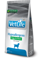 Корм Farmina VetLife Hypoallergenic Egg Rice для собак страдающих пищевой аллергией или пищевой непереносимостью