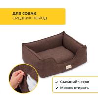 Лежанка Pet Comfort для собак средних пород, Alpha Mirandus 19 размер M, 65х80 см, коричневый