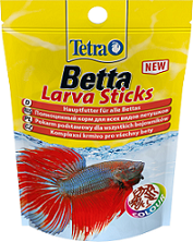 TetraBetta LarvaSticks корм в форме мотыля для петушков и других лабиринтовых рыб5 г (sachet)