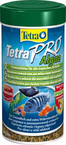 TetraPro Algae Crisps раст.корм для всех видов рыб в чипсах 250 мл