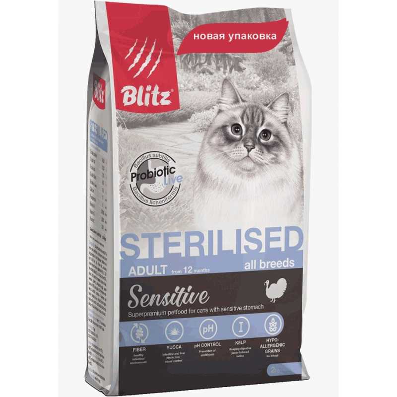 Blitz Sterilised корм для стерилизованных кошек