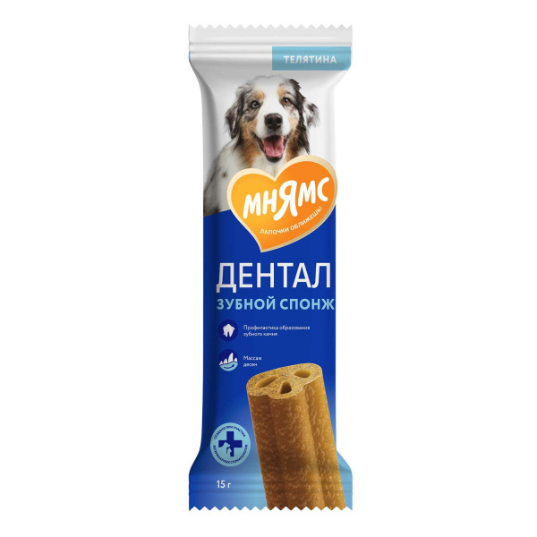 Лакомство Мнямс ДЕНТАЛ для собак "Зубные спонжи" 15г