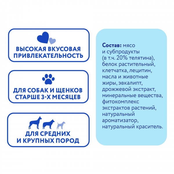 Лакомство Мнямс ДЕНТАЛ для собак "Зубные спонжи" с эвкалиптом 25г