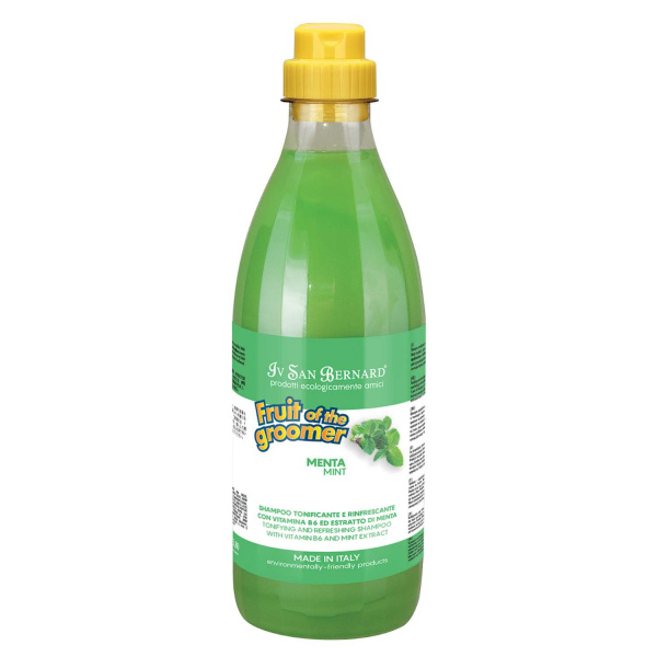 Шампунь Iv San Bernard Fruit of the Groomer Mint для любого типа шерсти с витамином В6 1 л
