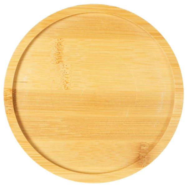 Миска Mr.Kranch Bamboo керамическая голубая на бамбуковой подставке 250 мл