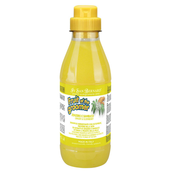 Шампунь Iv San Bernard Fruit of the Groomer Ginger&Elderbery для любого типа шерсти против раздражений и перхоти 500 мл