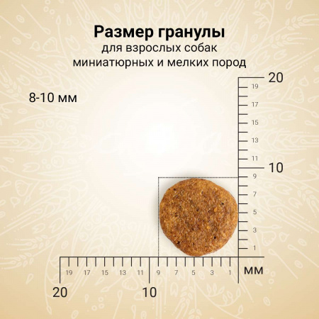 Сухой корм CRAFTIA NATURA для взрослых собак миниатюрных и мелких пород из курицы и индейки 640 гр