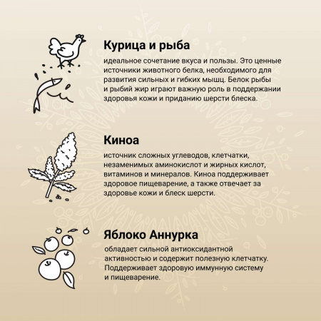 Сухой корм CRAFTIA HARMONA для взрослых кошек из курицы и рыбы 320 гр